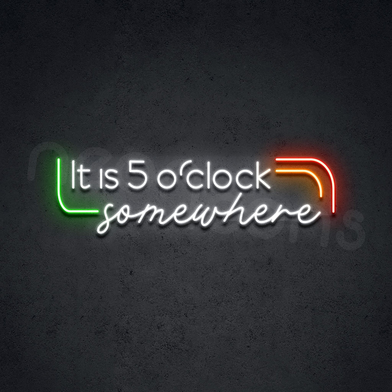 "5 o'clock " Neon Sign by Neon Icons