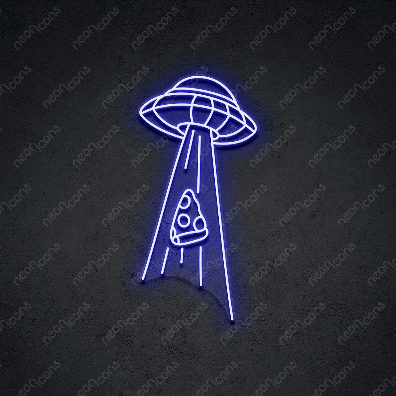 "Abducting Pizza" LED Neon 60cm (2ft) / Blue / LED Neon by Neon Icons