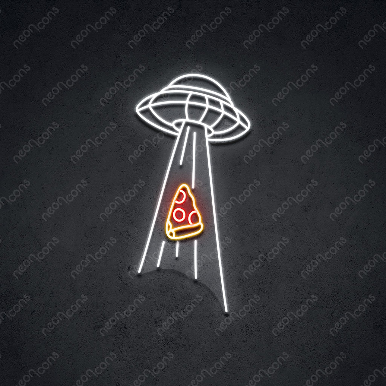 "Abducting Pizza" LED Neon 60cm (2ft) / Multicolored / LED Neon by Neon Icons