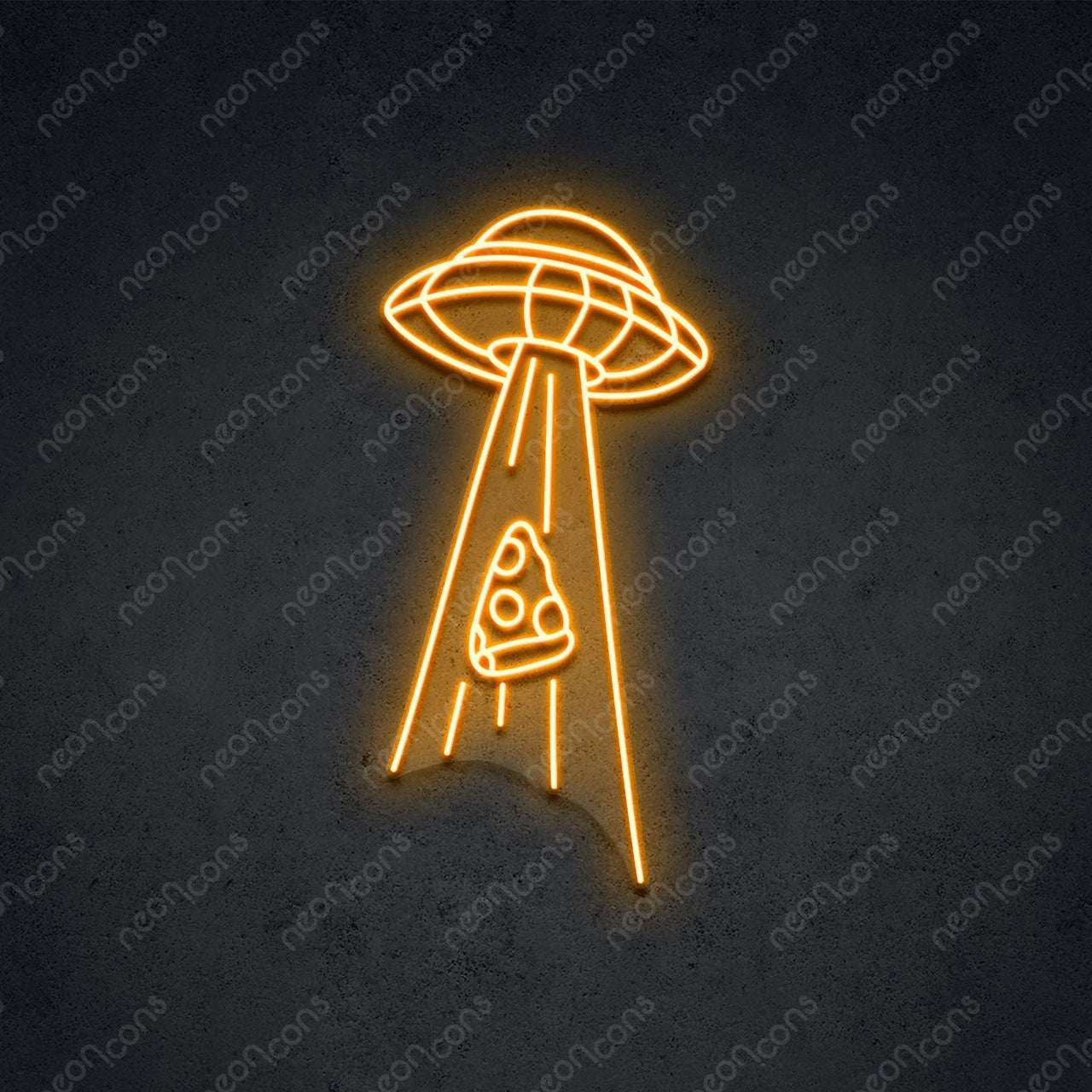 "Abducting Pizza" LED Neon 60cm (2ft) / Orange / LED Neon by Neon Icons