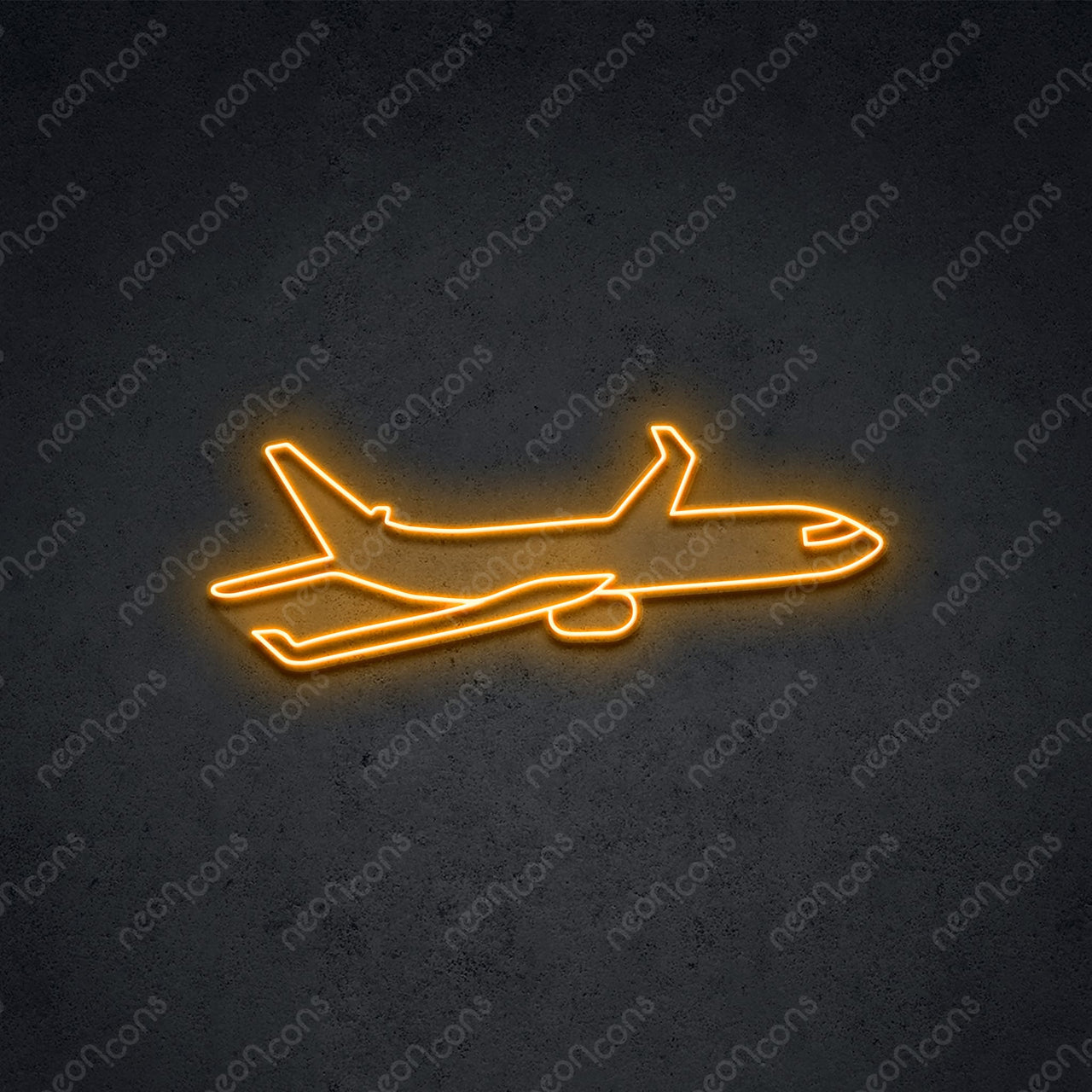 "Airplane" LED Neon 60cm (2ft) / Orange / LED Neon by Neon Icons