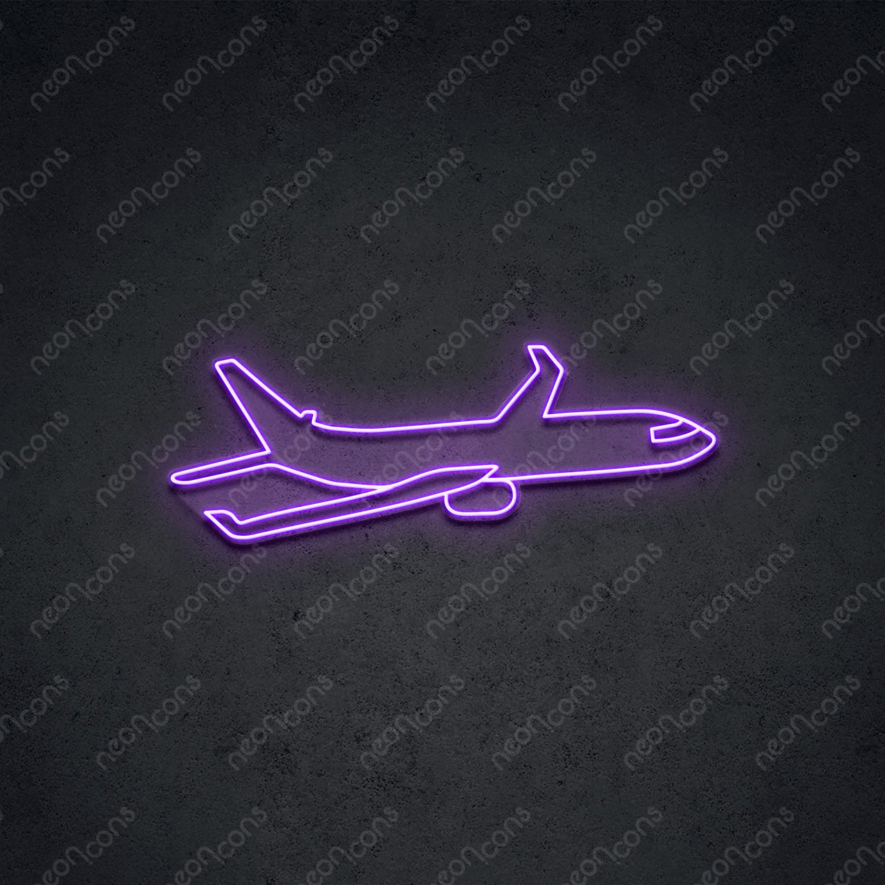 "Airplane" LED Neon 60cm (2ft) / Purple / LED Neon by Neon Icons