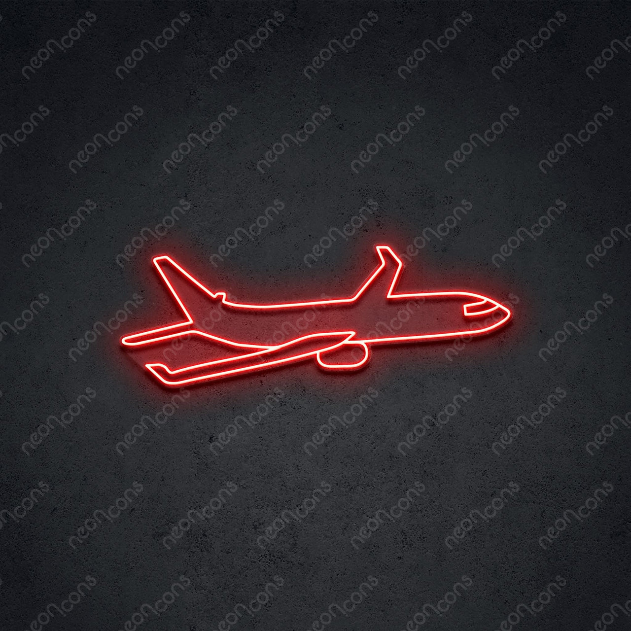 "Airplane" LED Neon 60cm (2ft) / Red / LED Neon by Neon Icons