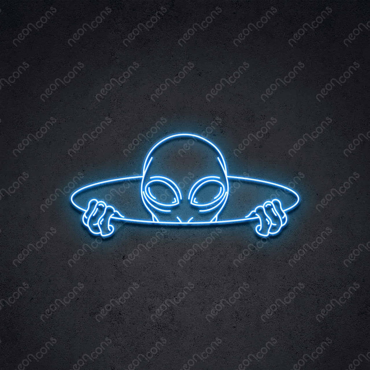 "Alien Portal" LED Neon 75cm (2.5ft) / Ice Blue / LED Neon by Neon Icons