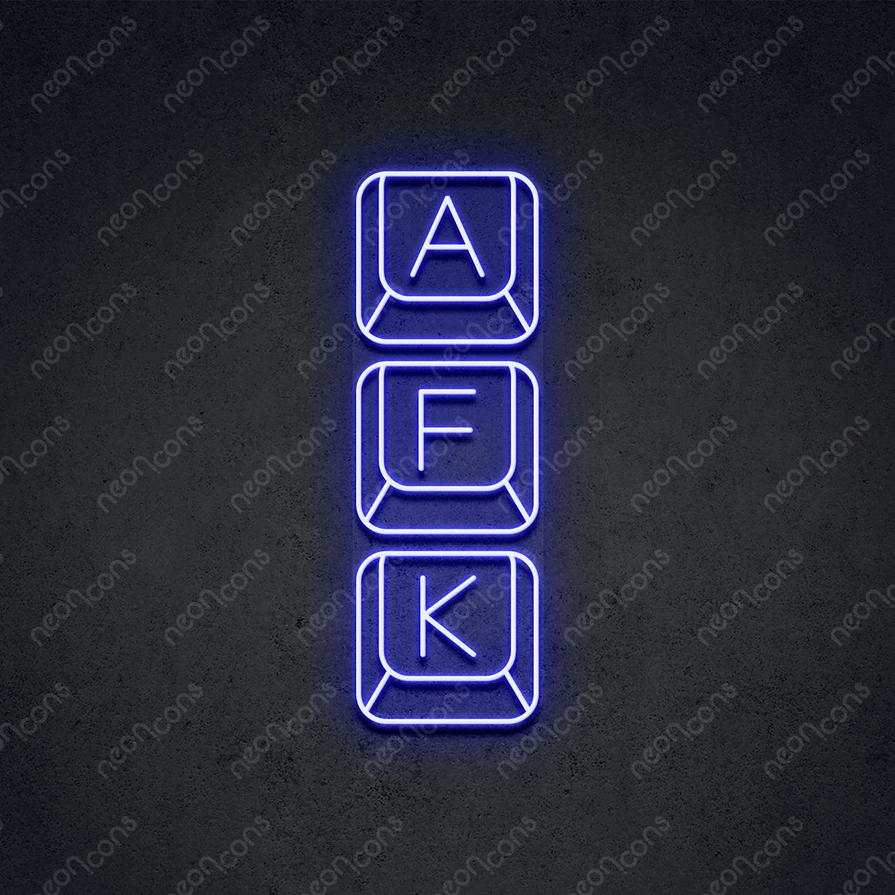 'Away From Keyboard' Neon Sign 45cm (1.5ft) / Blue / LED by Neon Icons