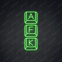 Thumbnail for 'Away From Keyboard' Neon Sign 45cm (1.5ft) / Green / LED by Neon Icons