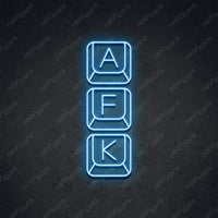 Thumbnail for 'Away From Keyboard' Neon Sign 45cm (1.5ft) / Ice Blue / LED by Neon Icons