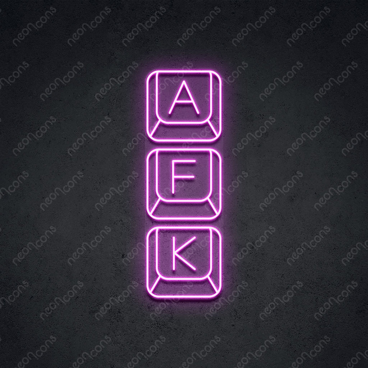 'Away From Keyboard' Neon Sign 45cm (1.5ft) / Pink / LED by Neon Icons