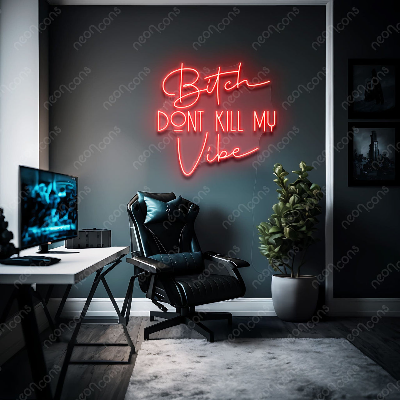 "Bitch Don't Kill My Vibe" LED Neon Sign by Neon Icons