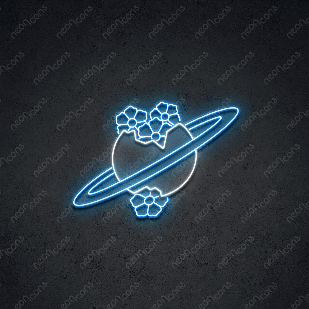 "Blooming Jupiter" LED Neon 60cm (2ft) / Ice Blue / LED Neon by Neon Icons