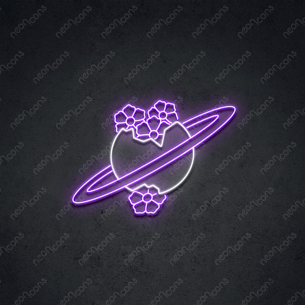 "Blooming Jupiter" LED Neon 60cm (2ft) / Purple / LED Neon by Neon Icons