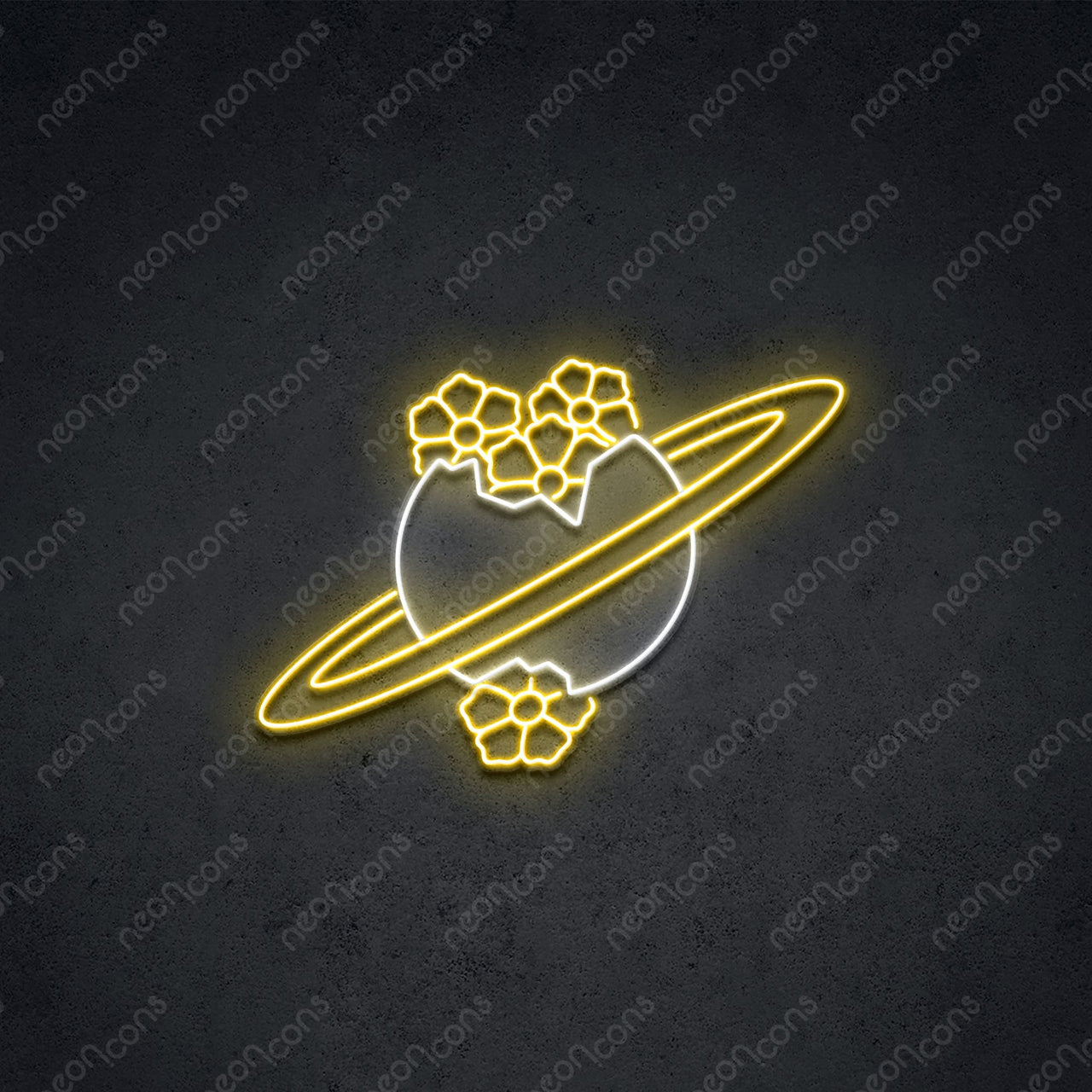 "Blooming Jupiter" LED Neon 60cm (2ft) / Yellow / LED Neon by Neon Icons