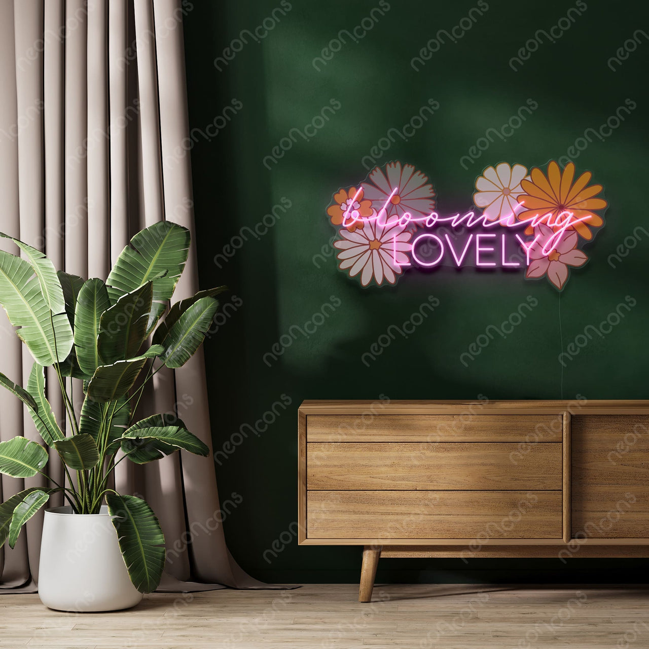 "Blooming Lovely" LED Neon x Print by Neon Icons