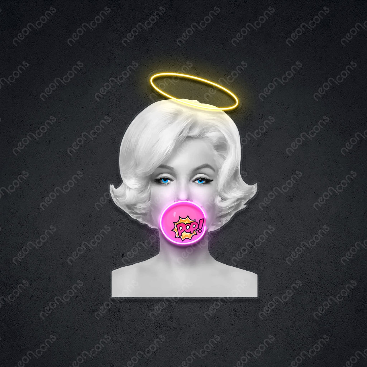 "Bombshell" Neon x Acrylic Artwork 45cm (1.5ft) / Pink / LED Neon x Acrylic Print by Neon Icons