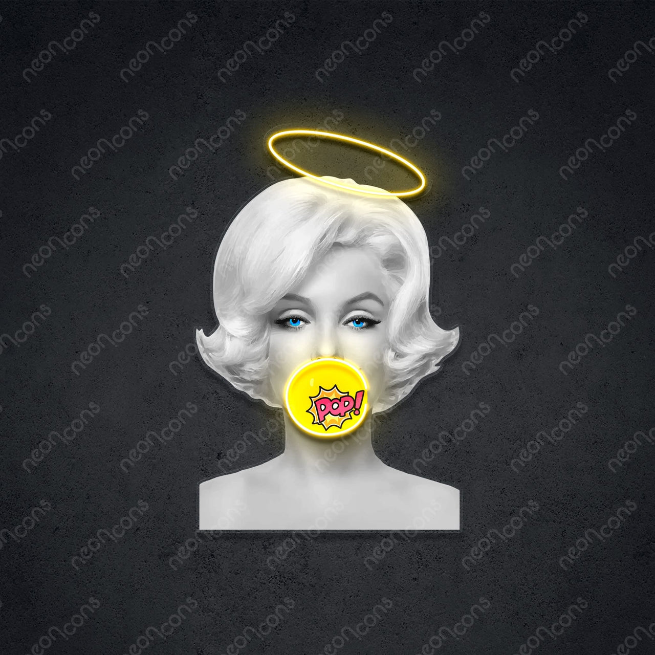 "Bombshell" Neon x Acrylic Artwork 45cm (1.5ft) / Yellow / LED Neon x Acrylic Print by Neon Icons