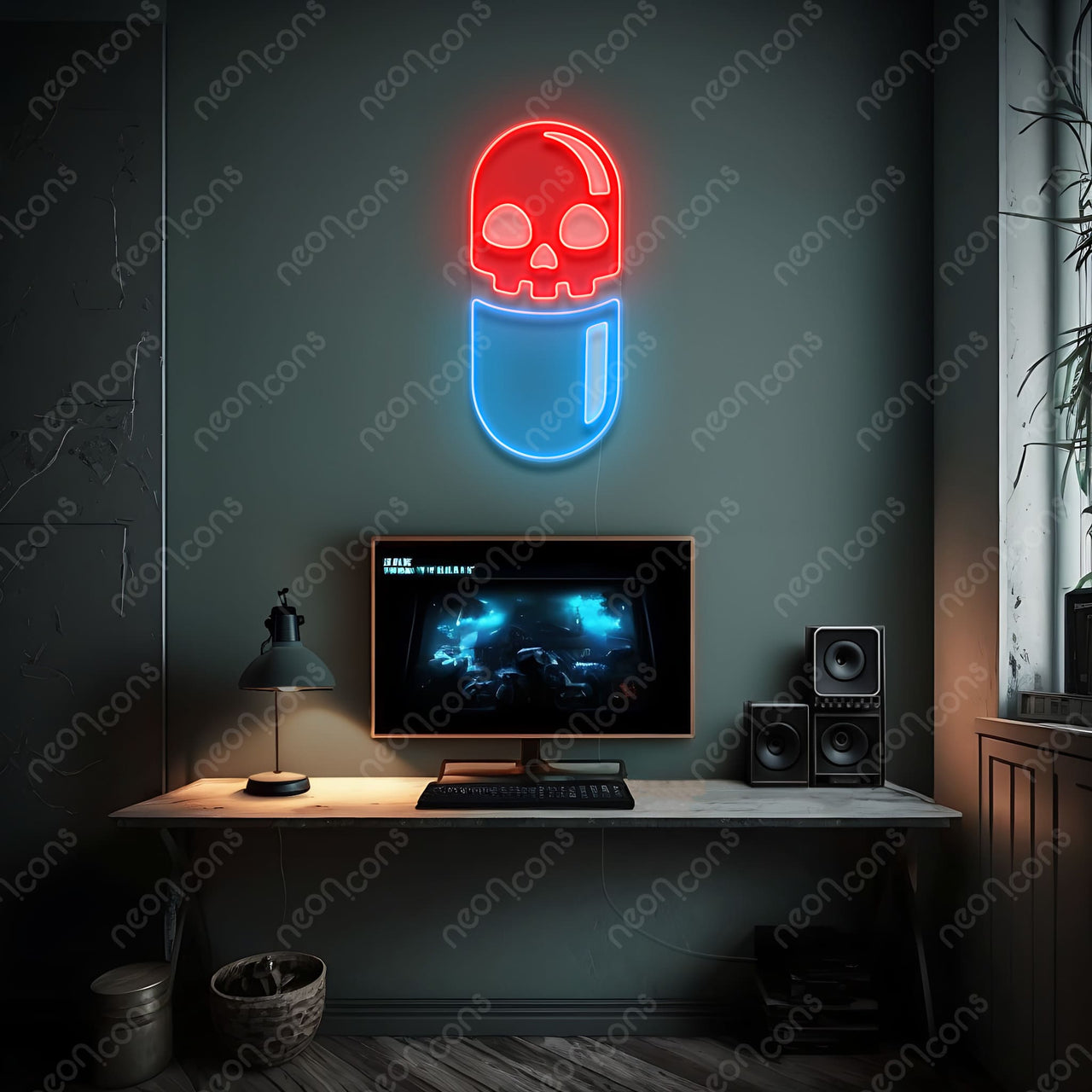 "Chill Pill" LED Neon x Print by Neon Icons