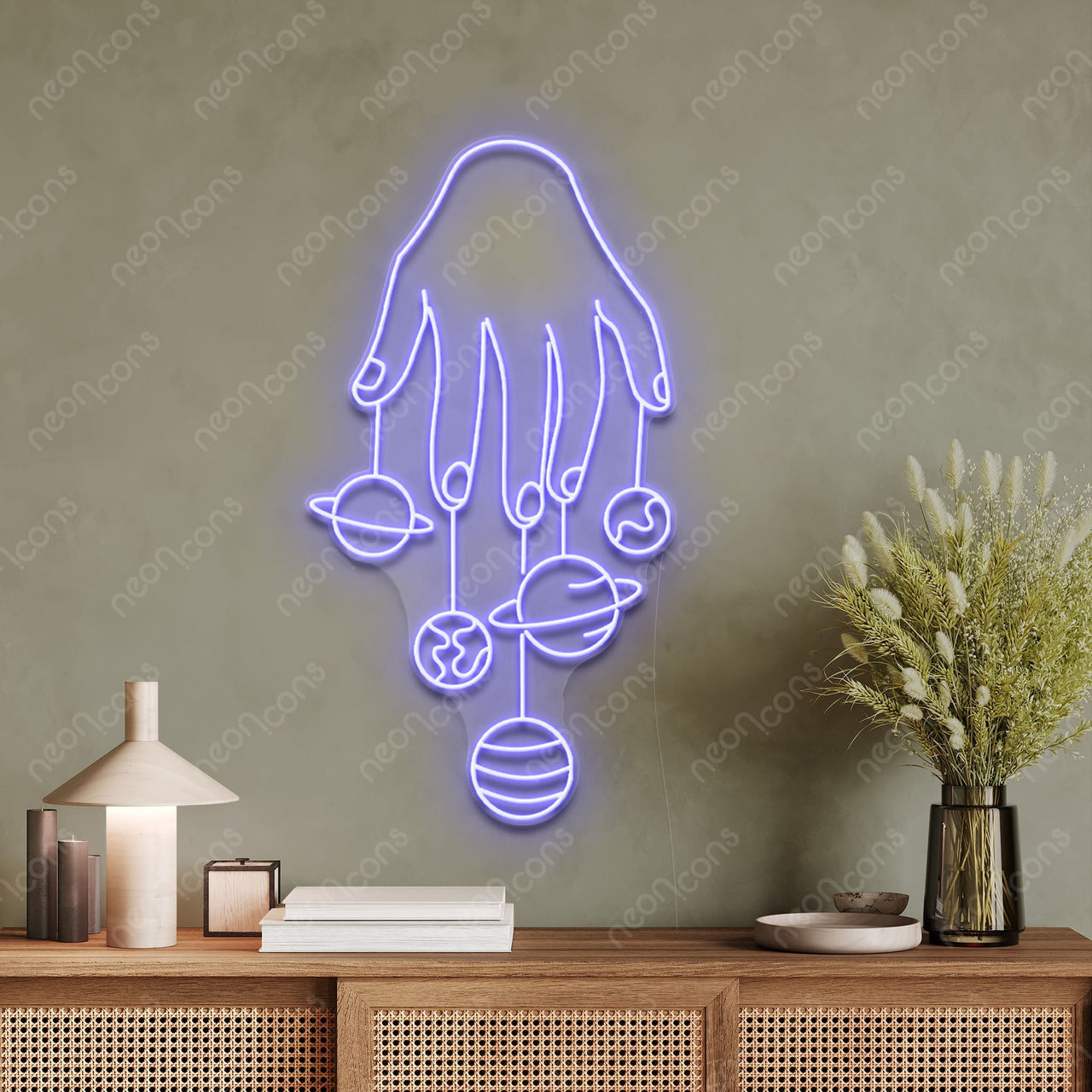 "Cosmic Hand" LED Neon by Neon Icons