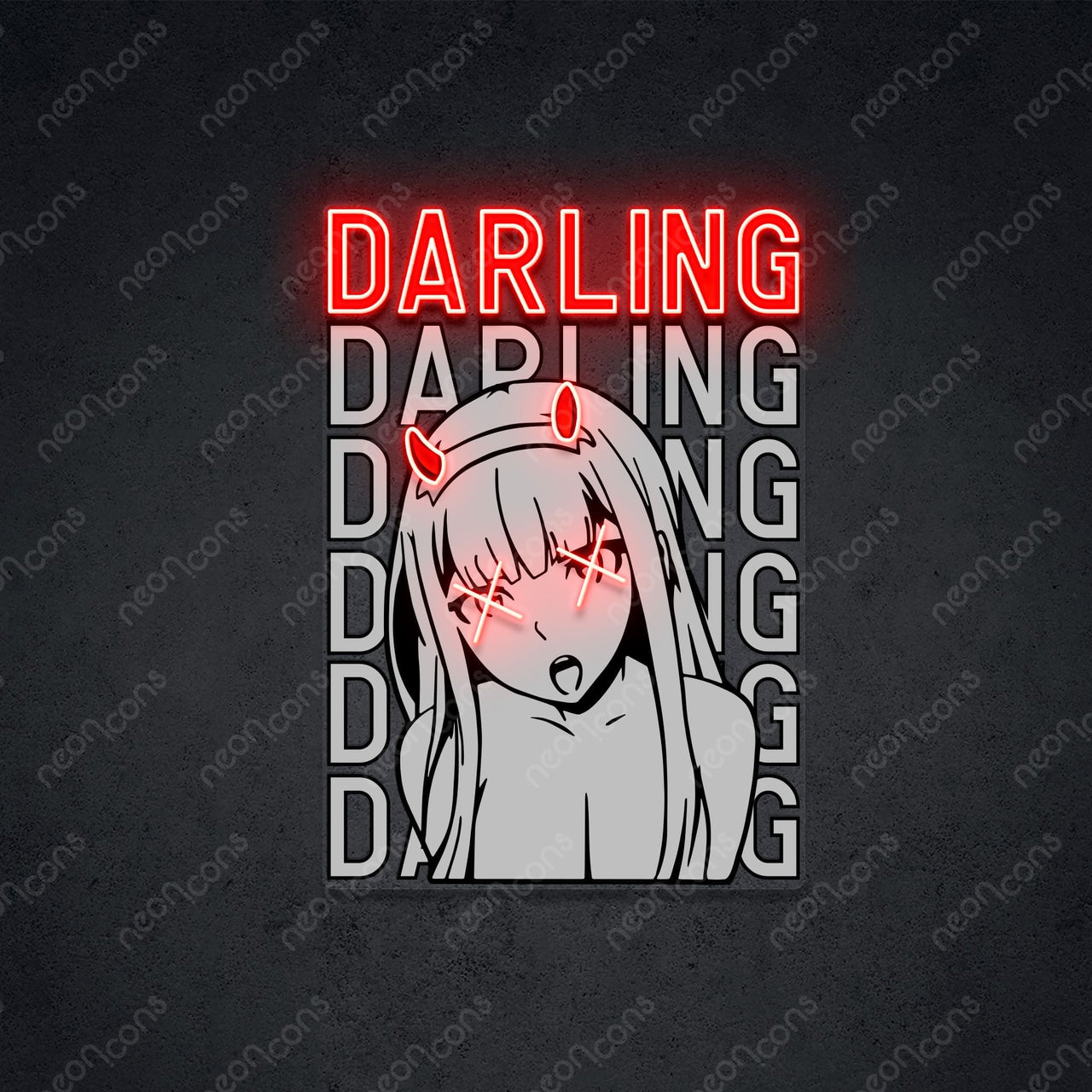 "Darling" LED Neon x Print 60cm (2ft) / LED Neon x Print by Neon Icons