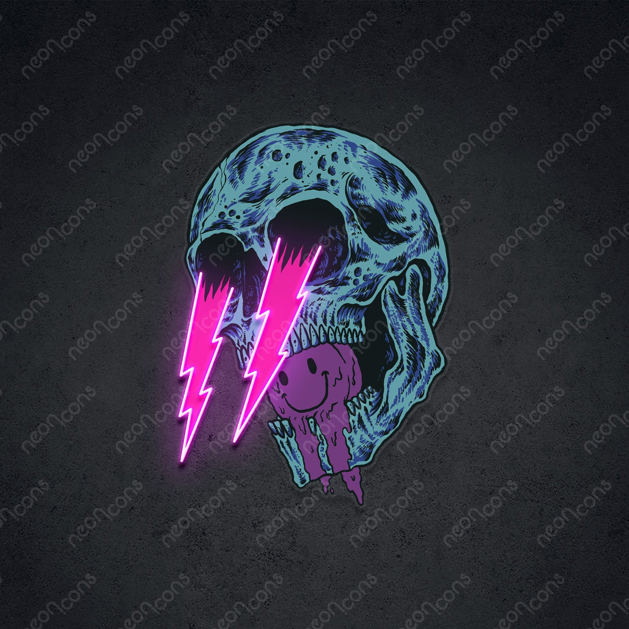 "Deadly Stare" LED Neon x Print 45cm (1.5ft) / Pink / LED Neon x Print by Neon Icons