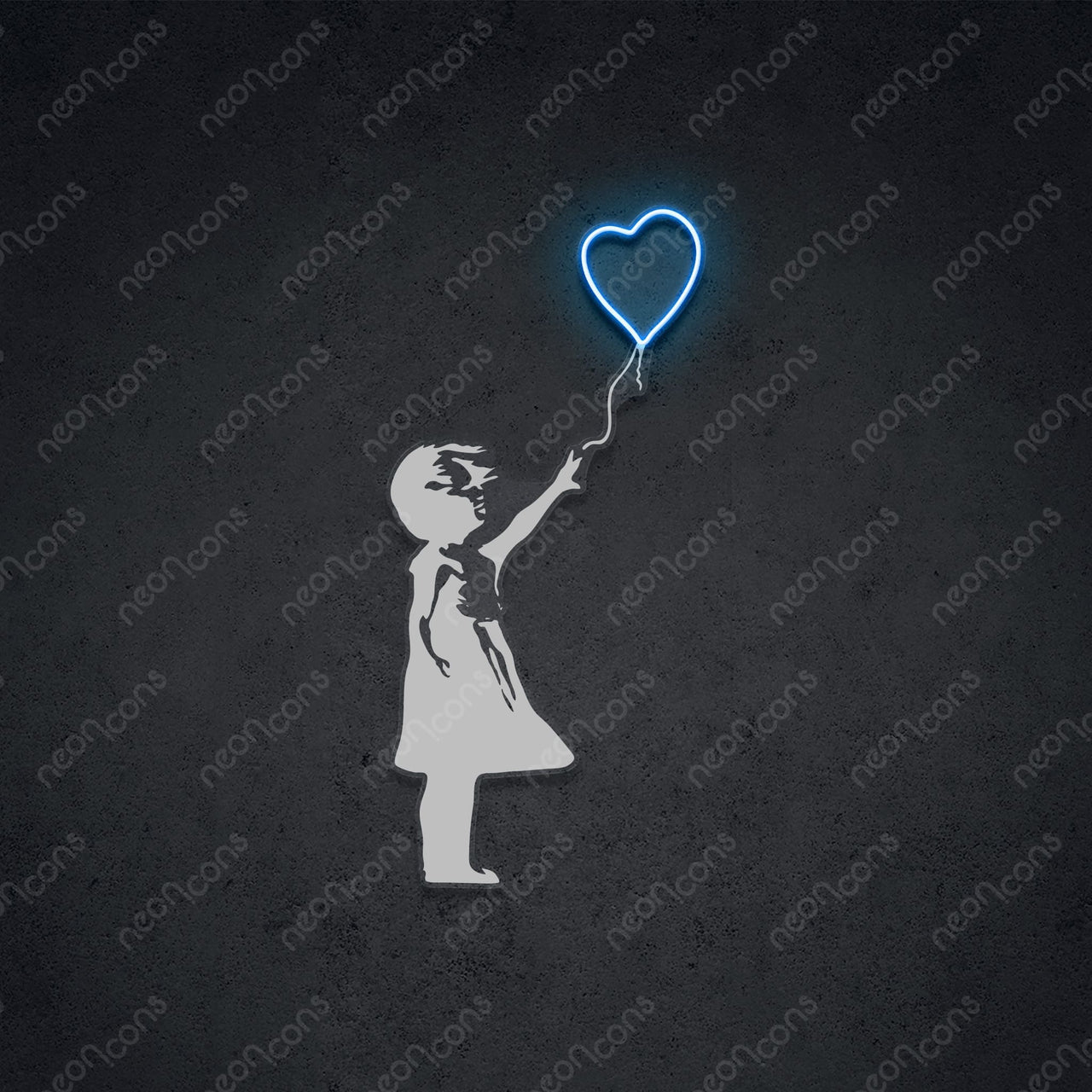 "Don't Let Go" LED Neon x Print 45cm (1.5ft) / Ice Blue / LED Neon x Print by Neon Icons