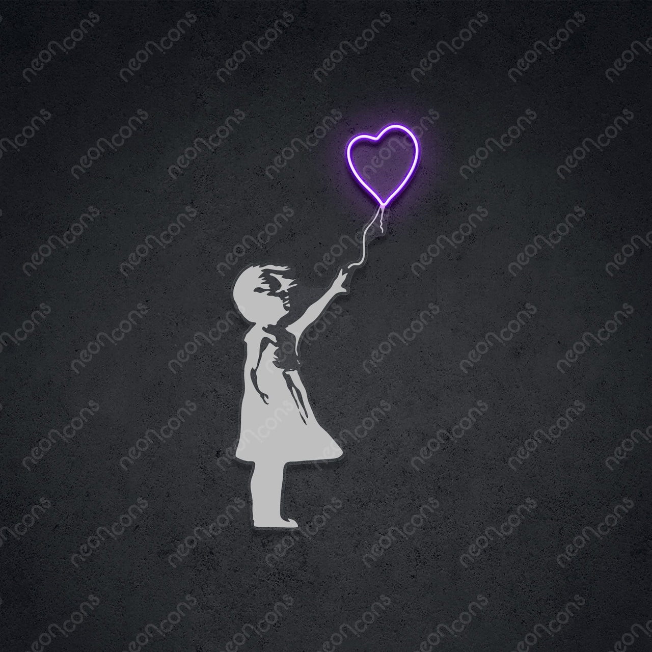 "Don't Let Go" LED Neon x Print 45cm (1.5ft) / Purple / LED Neon x Print by Neon Icons