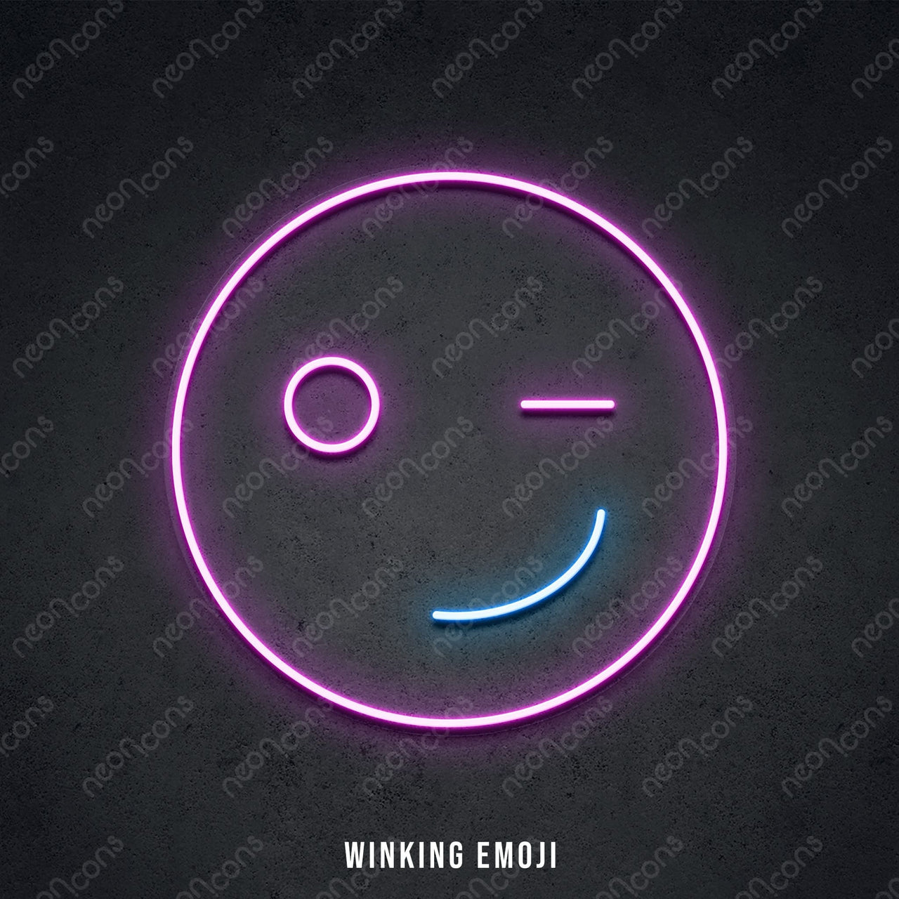 "Emoji Characters" LED Neon Winking / LED Neon by Neon Icons