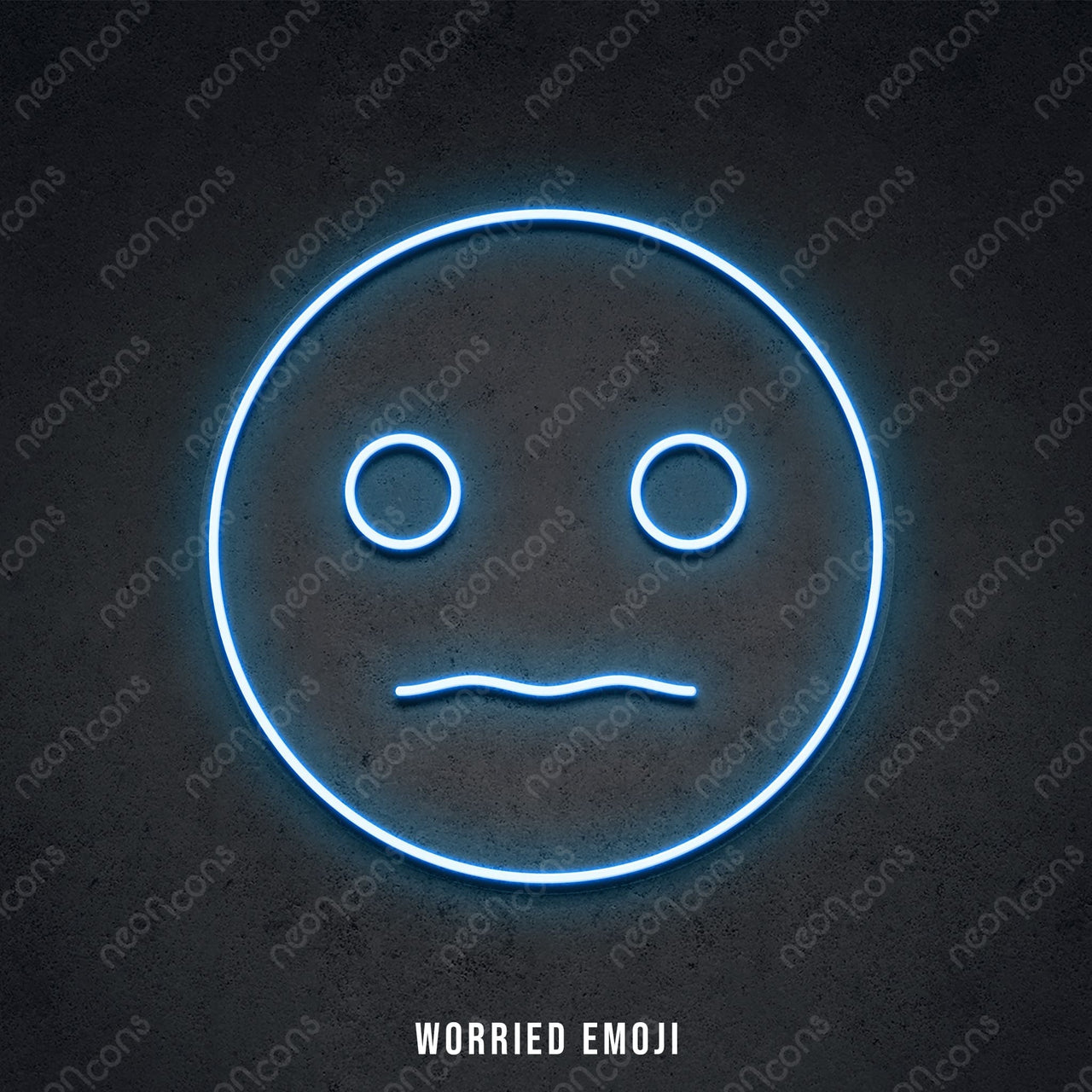 "Emoji Characters" LED Neon Worried / LED Neon by Neon Icons