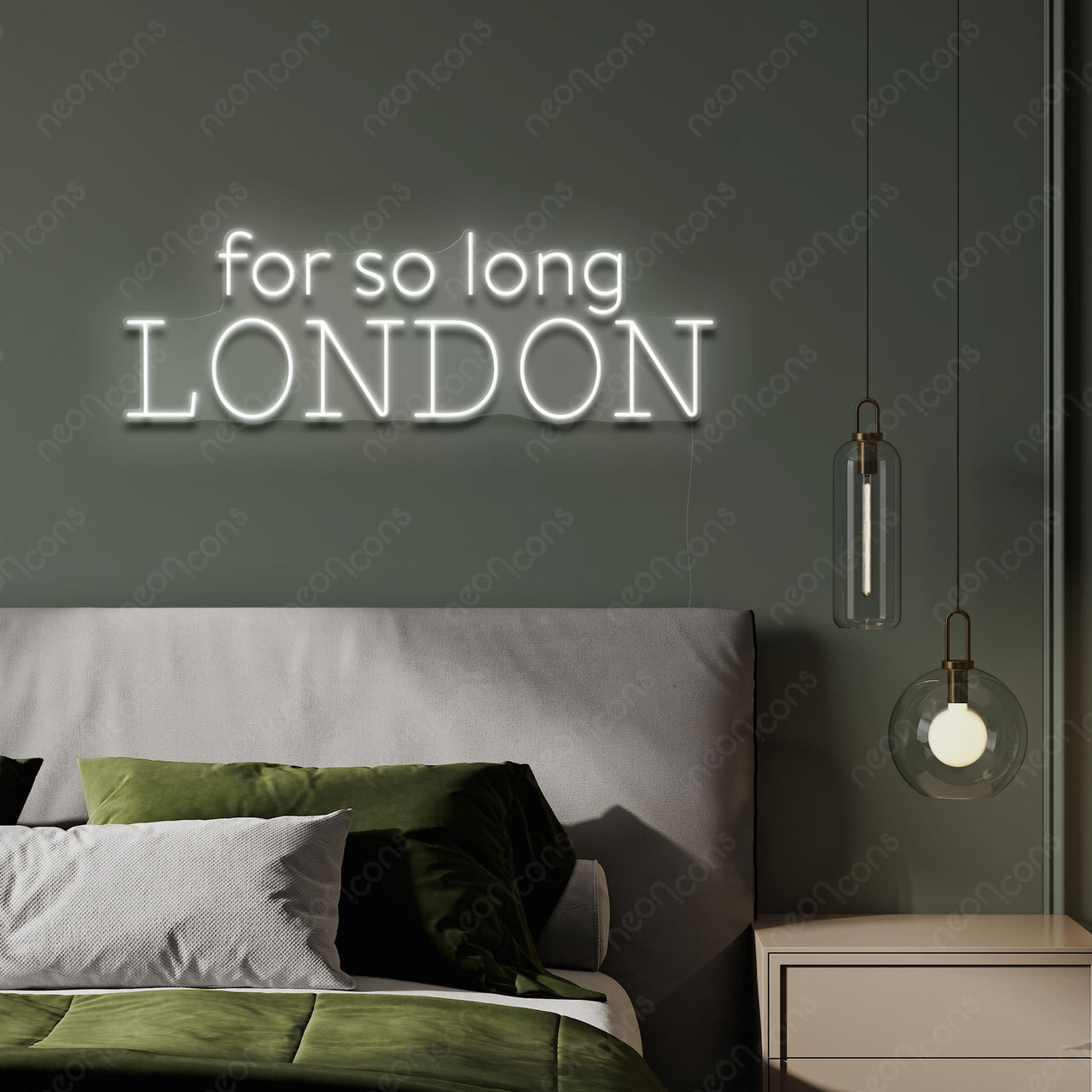 "For So Long London" Neon Sign by Neon Icons