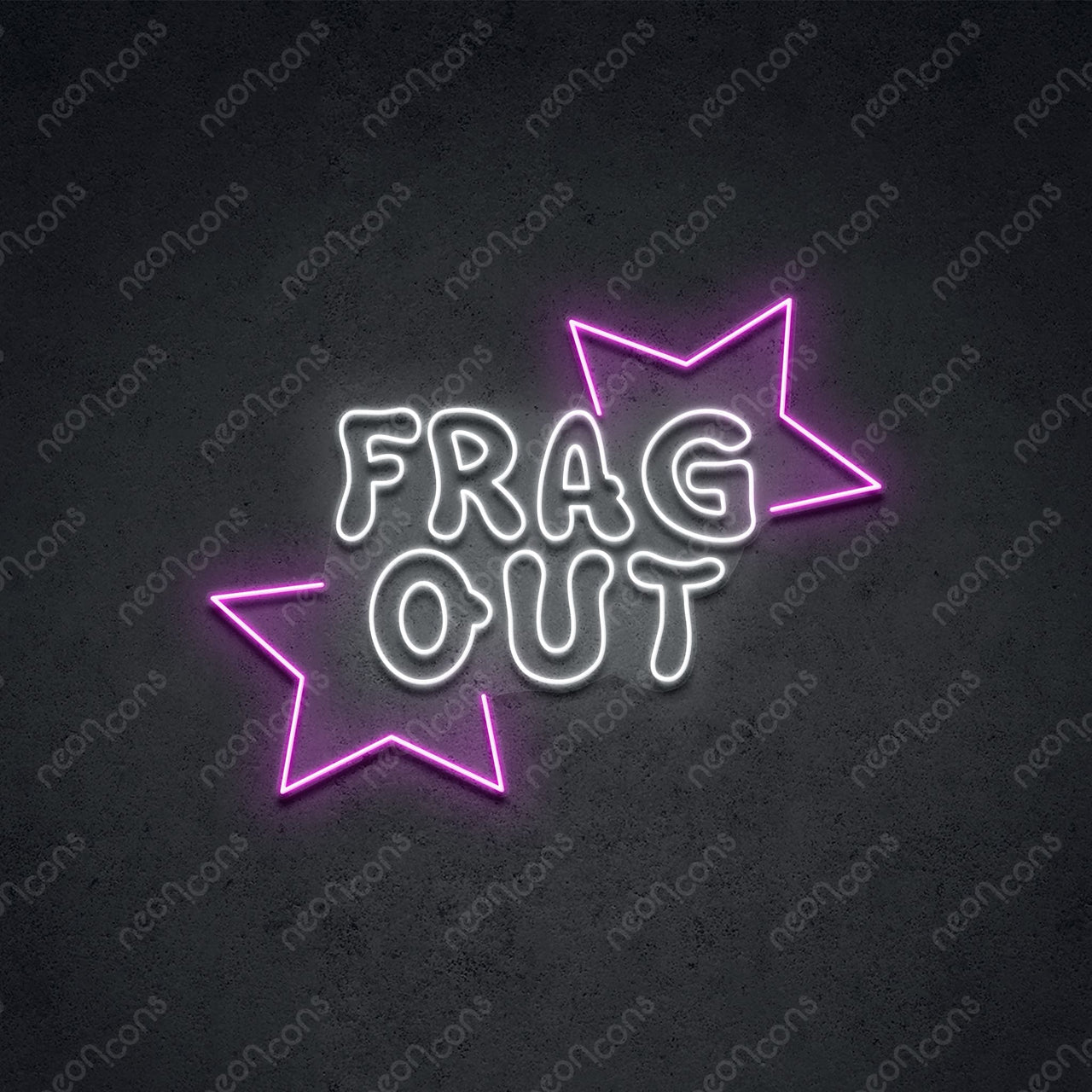 'Frag Out' Neon Sign by Neon Icons