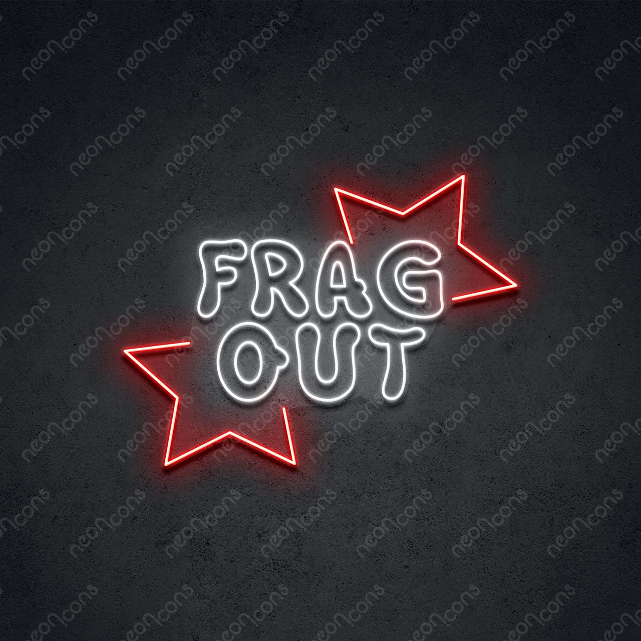 'Frag Out' Neon Sign by Neon Icons