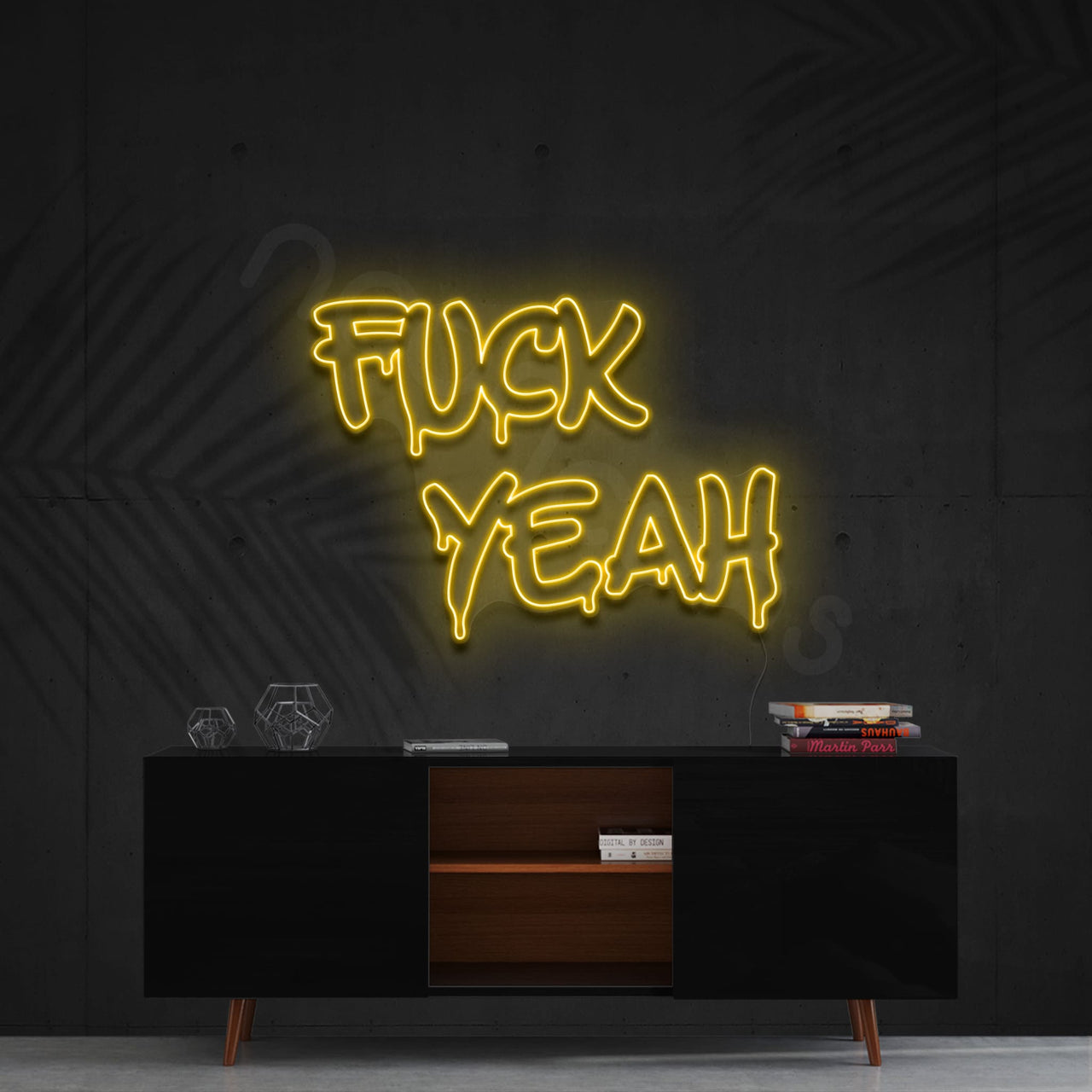 "Fuck Yeah" Neon Sign 60cm (2ft) / Yellow / LED by Neon Icons