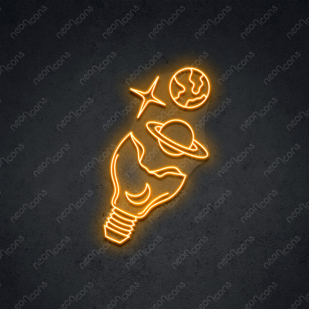 "Galactic Bulb" LED Neon 60cm (2ft) / Orange / LED Neon by Neon Icons