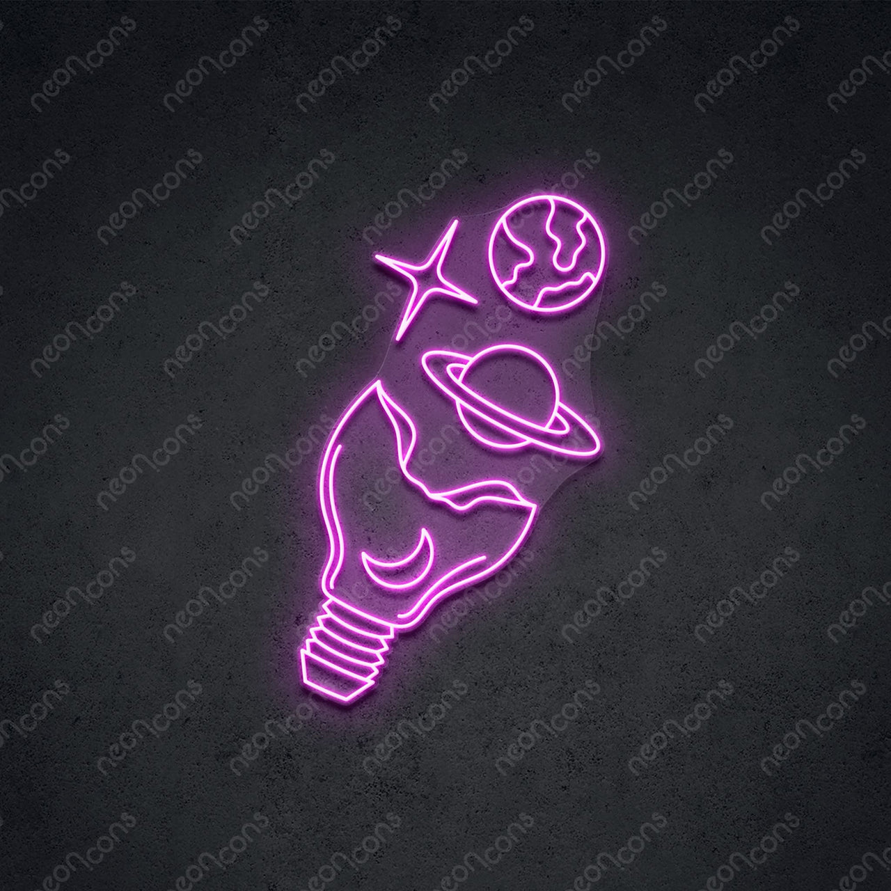 "Galactic Bulb" LED Neon 60cm (2ft) / Pink / LED Neon by Neon Icons