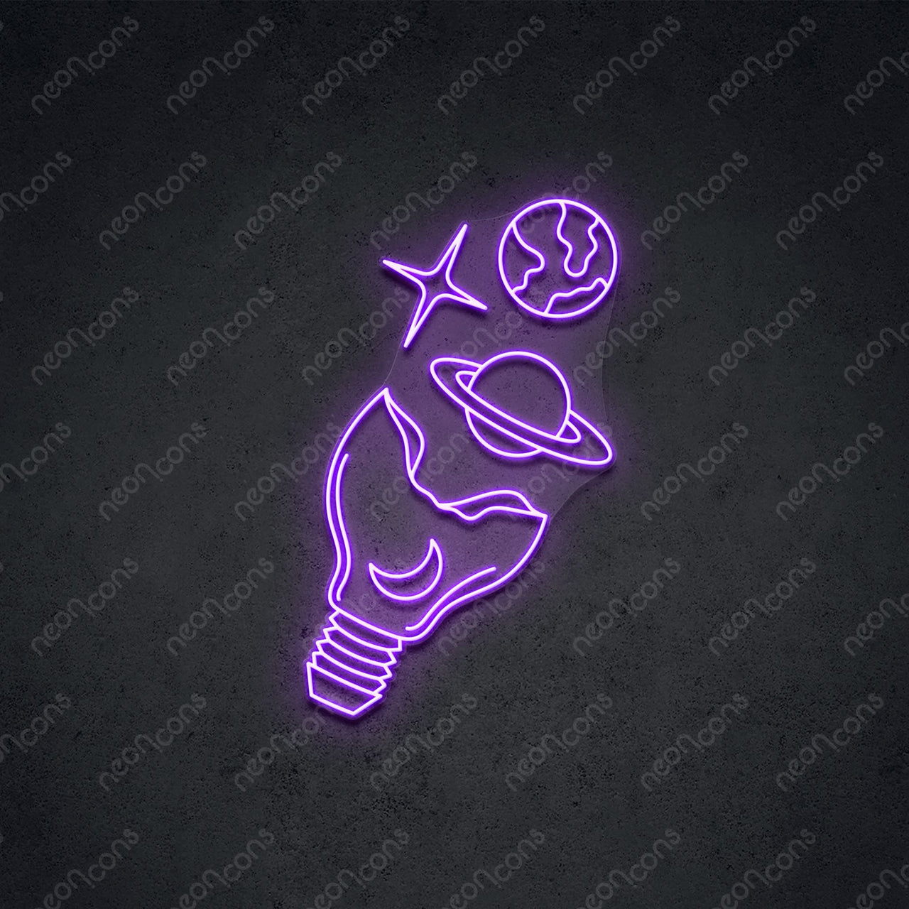 "Galactic Bulb" LED Neon 60cm (2ft) / Purple / LED Neon by Neon Icons