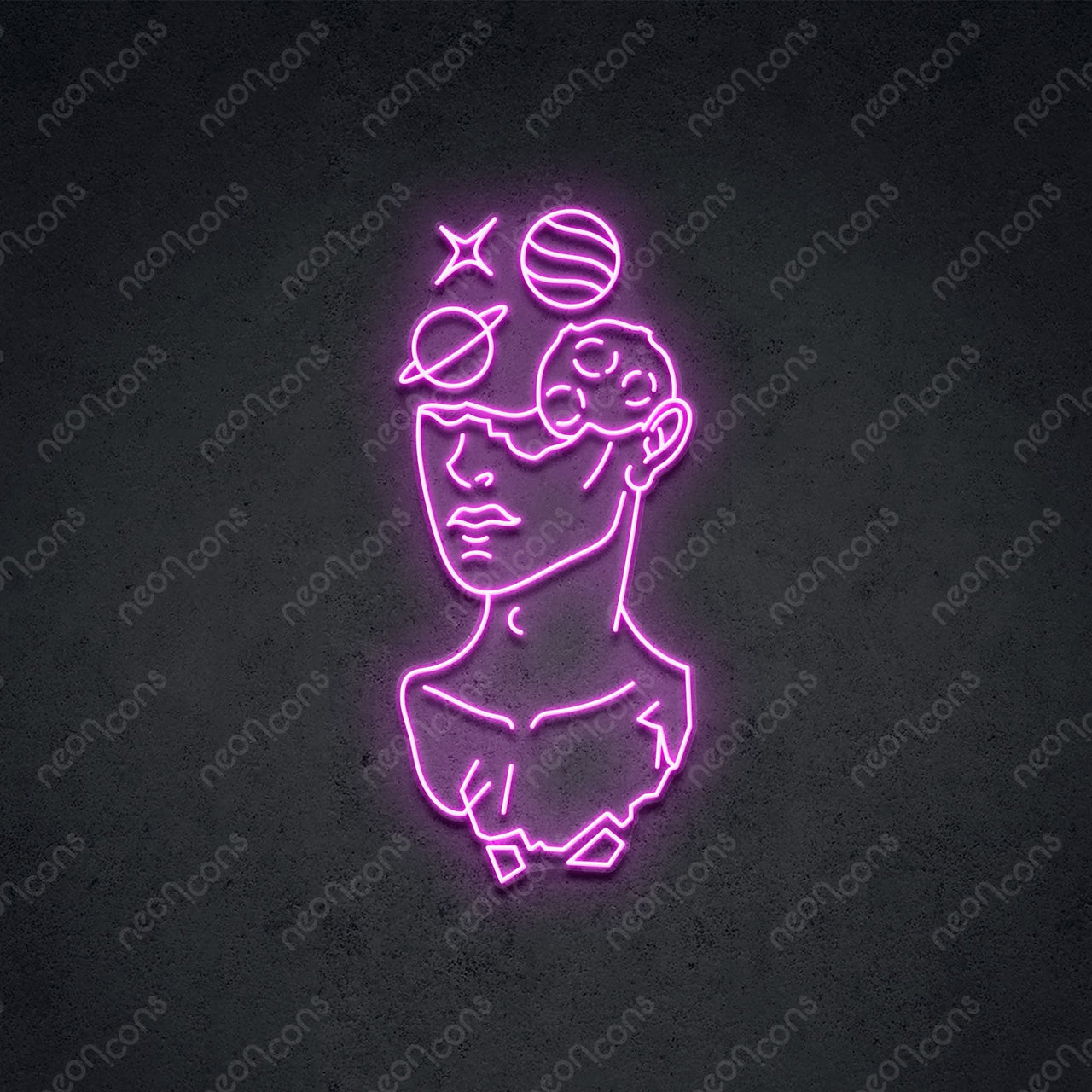 "Galactic David" LED Neon 60cm (2ft) / Pink / LED Neon by Neon Icons