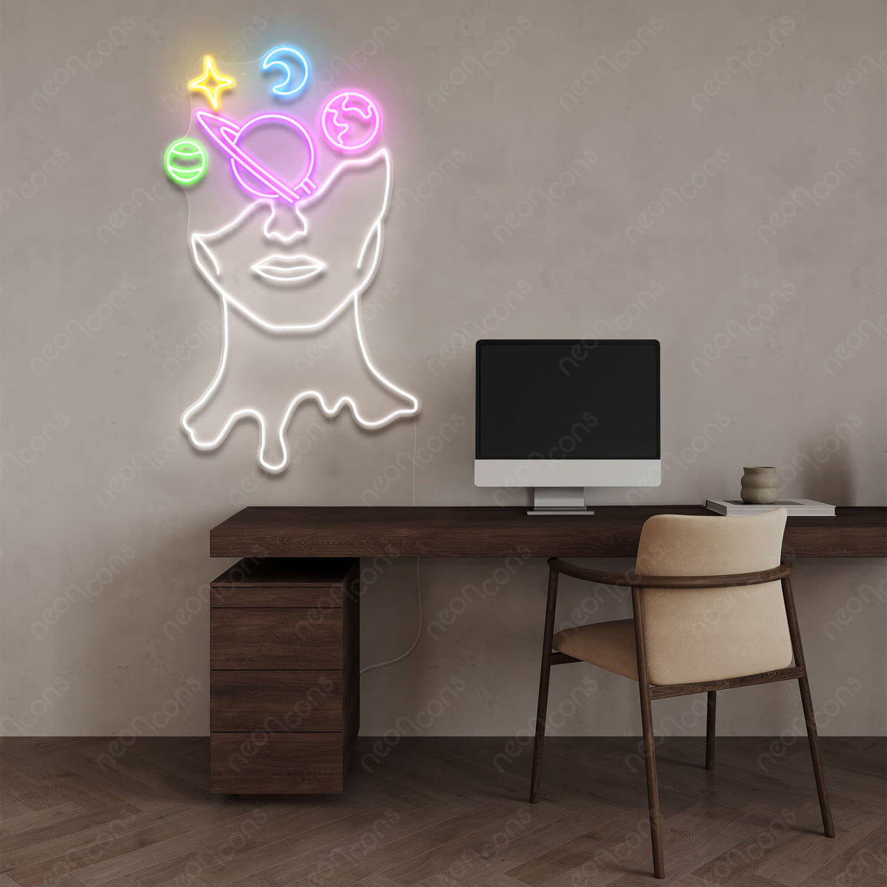 "Galaxy Brain" LED Neon by Neon Icons