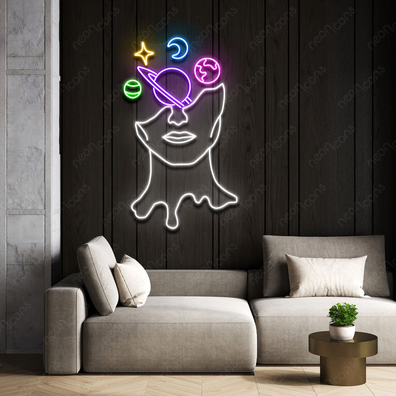 "Galaxy Brain" LED Neon by Neon Icons