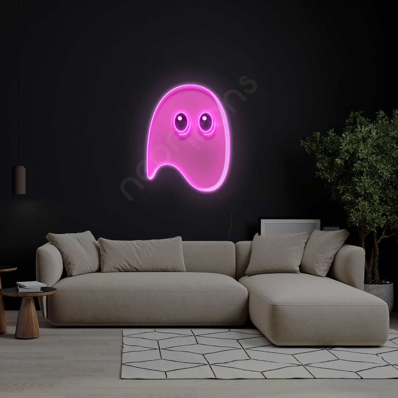 "Ghost" LED Neon x Acrylic Print by Neon Icons