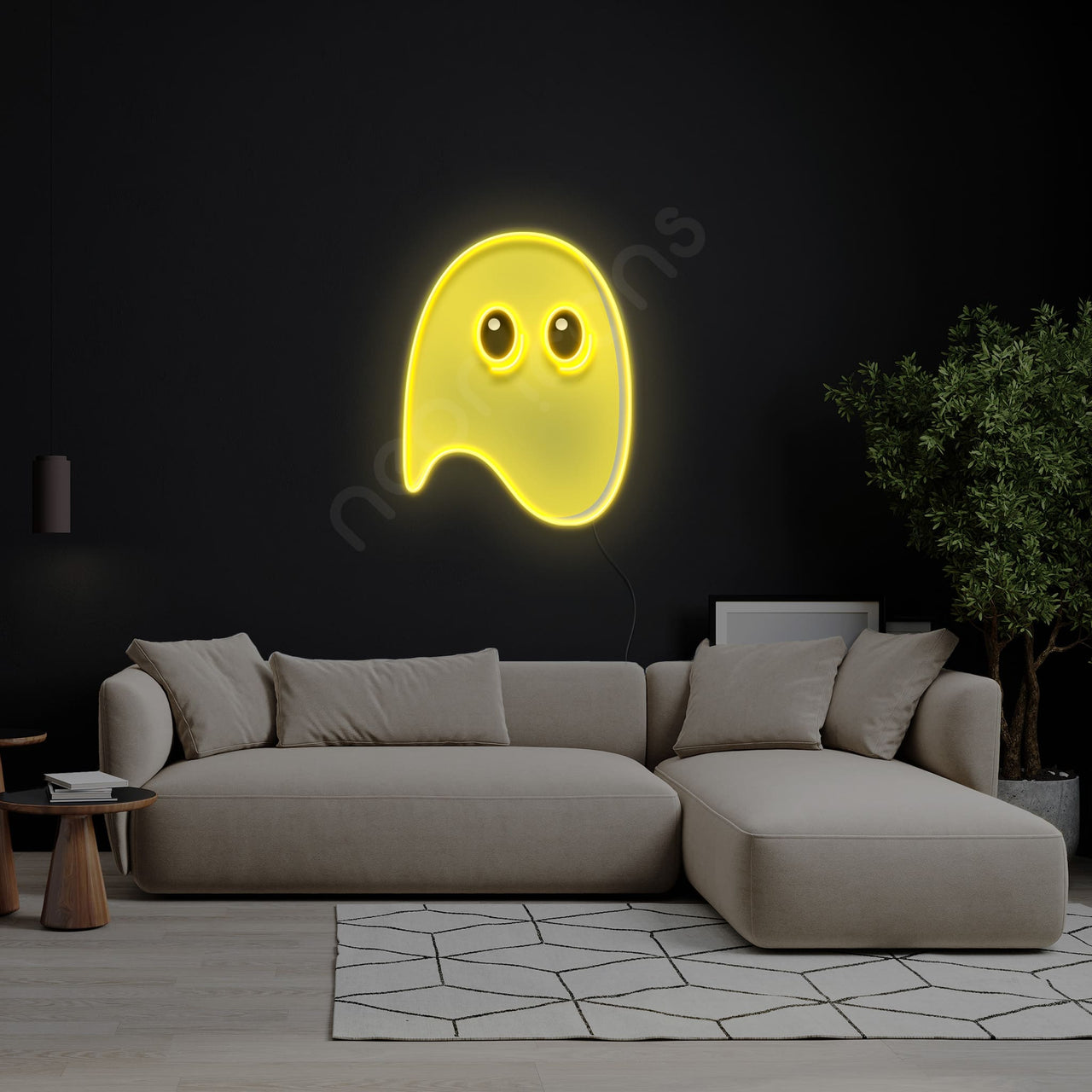 "Ghost" LED Neon x Acrylic Print by Neon Icons