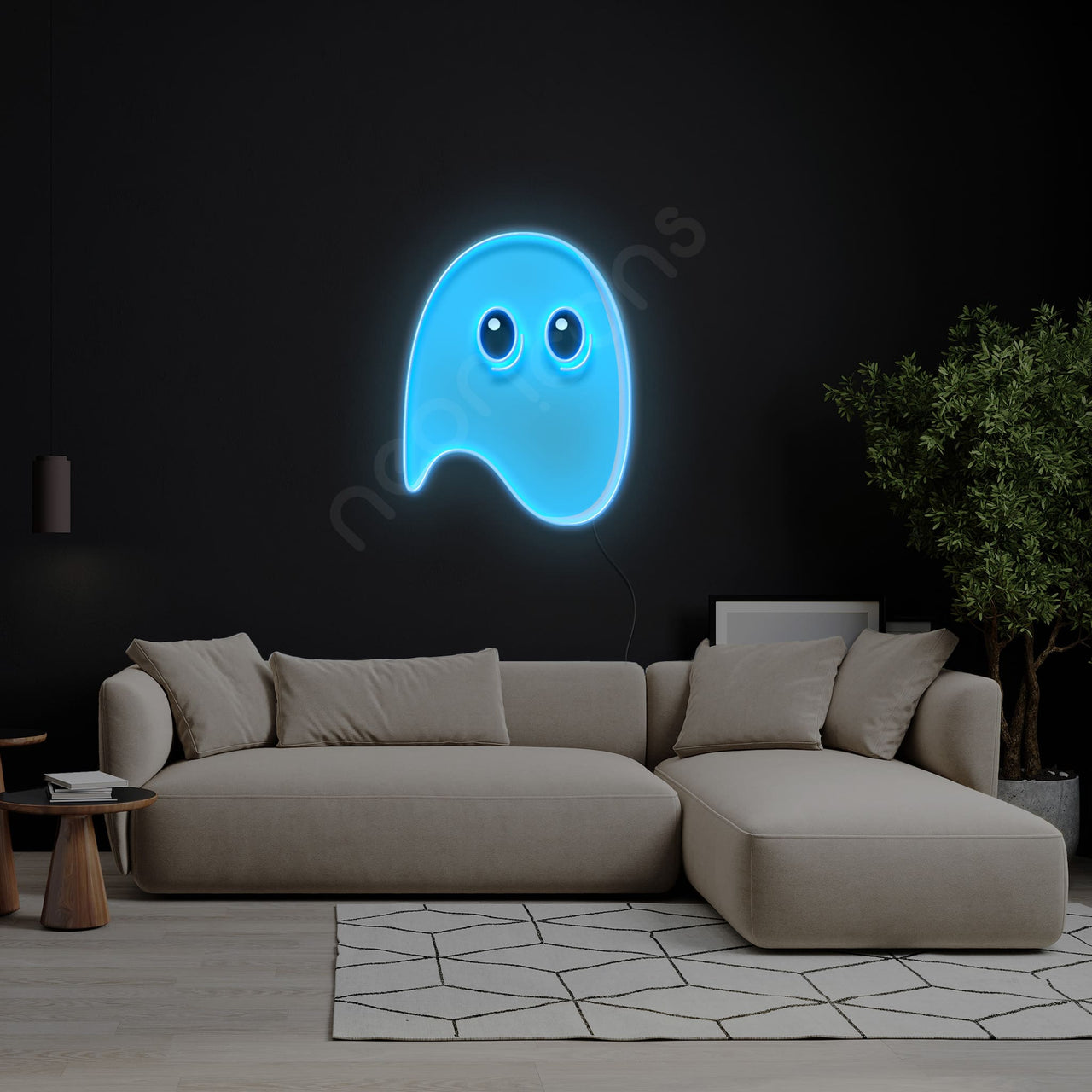 "Ghost" LED Neon x Acrylic Print by Neon Icons