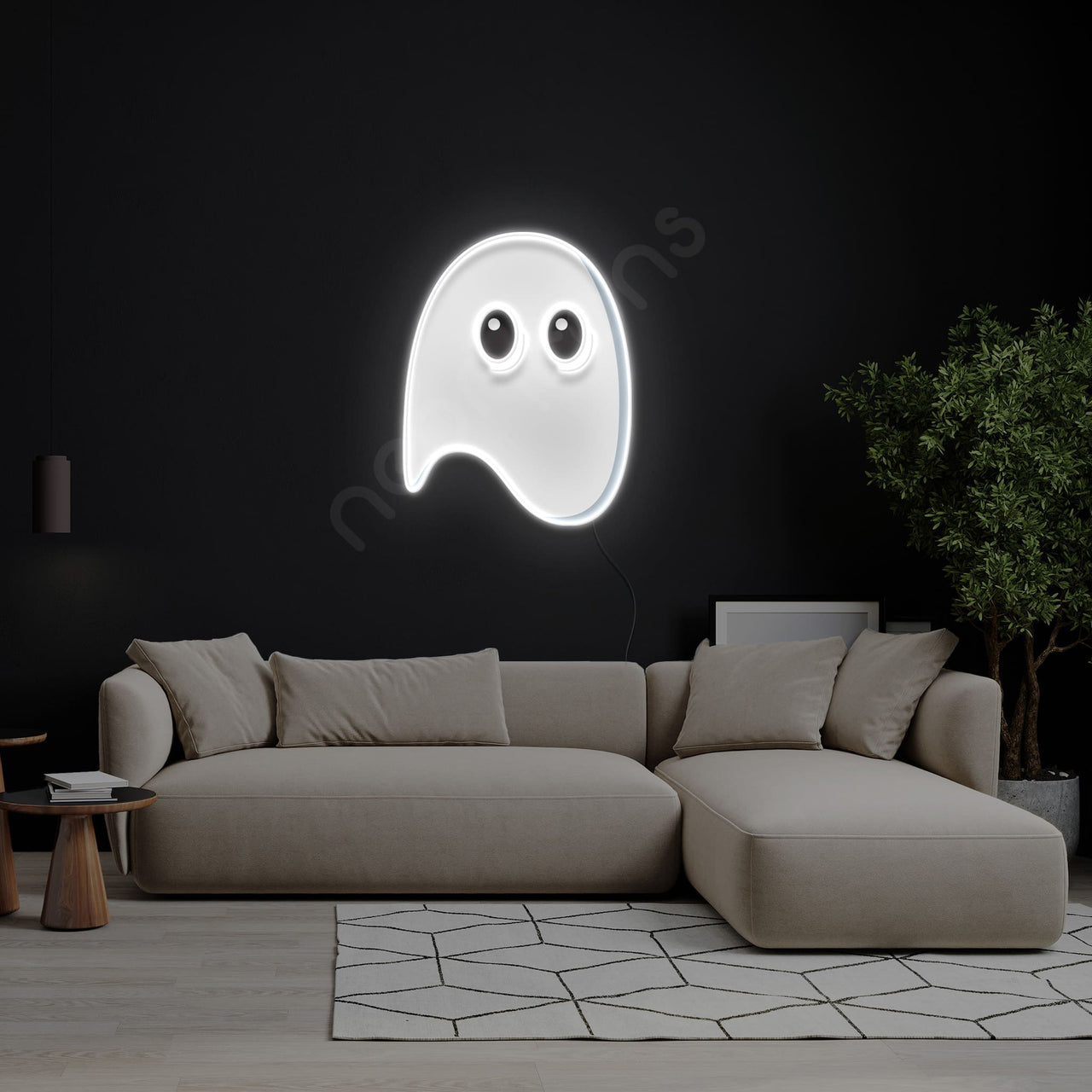 "Ghost" LED Neon x Acrylic Print by Neon Icons