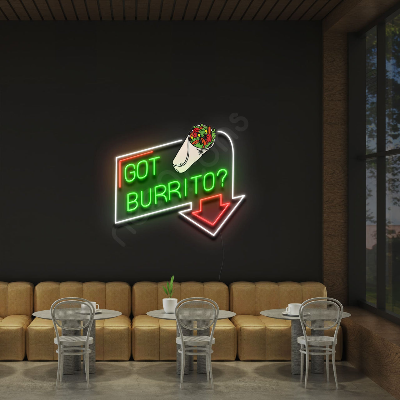 "Got Burrito" Neon Sign by Neon Icons