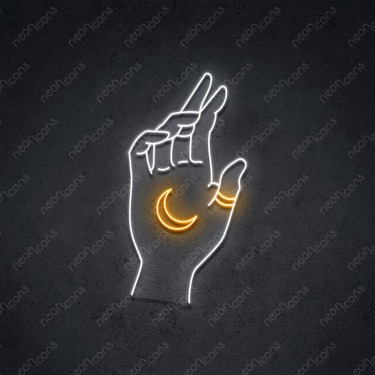 "Hand of Manifestation" LED Neon 60cm (2ft) / Orange / LED Neon by Neon Icons