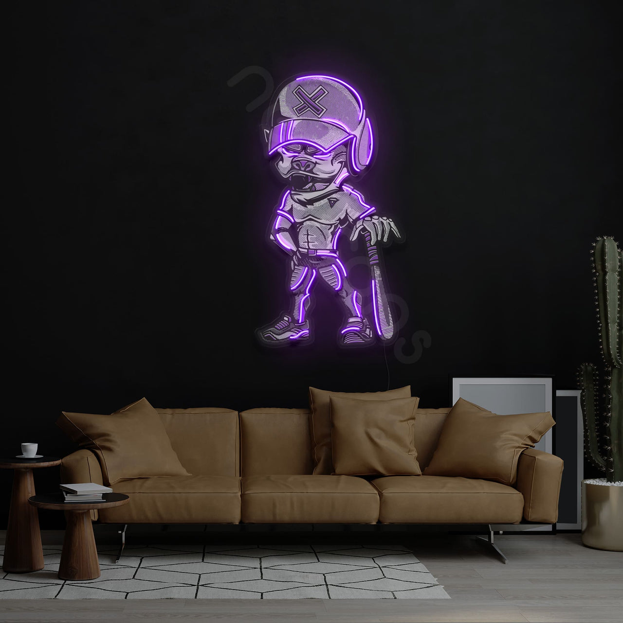 "Home Run" LED Neon x Acrylic Artwork by Neon Icons