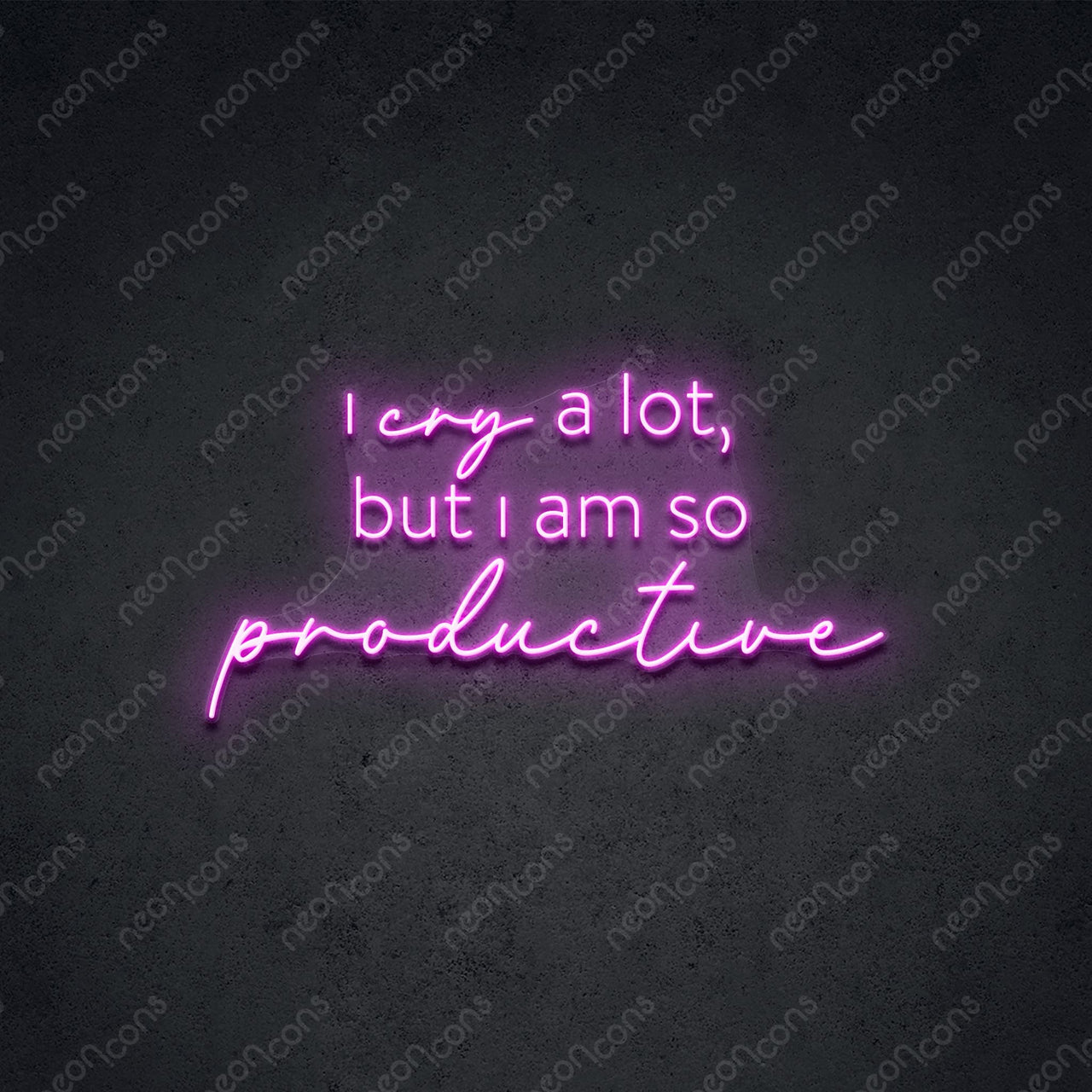 "I Am So Productive" Neon Sign 60cm (2ft) / Pink / LED Neon by Neon Icons