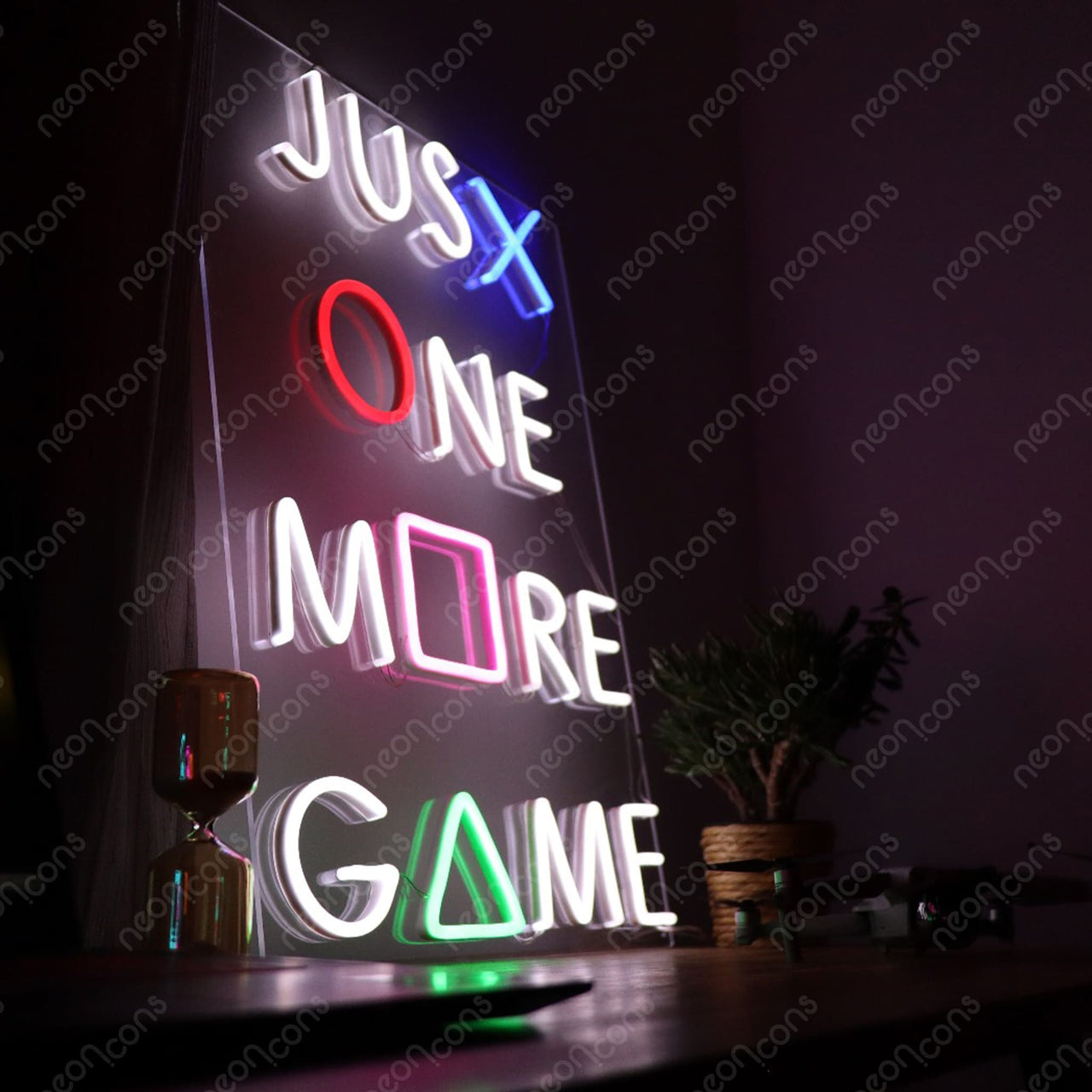 "Just One More Game" Neon Sign by Neon Icons