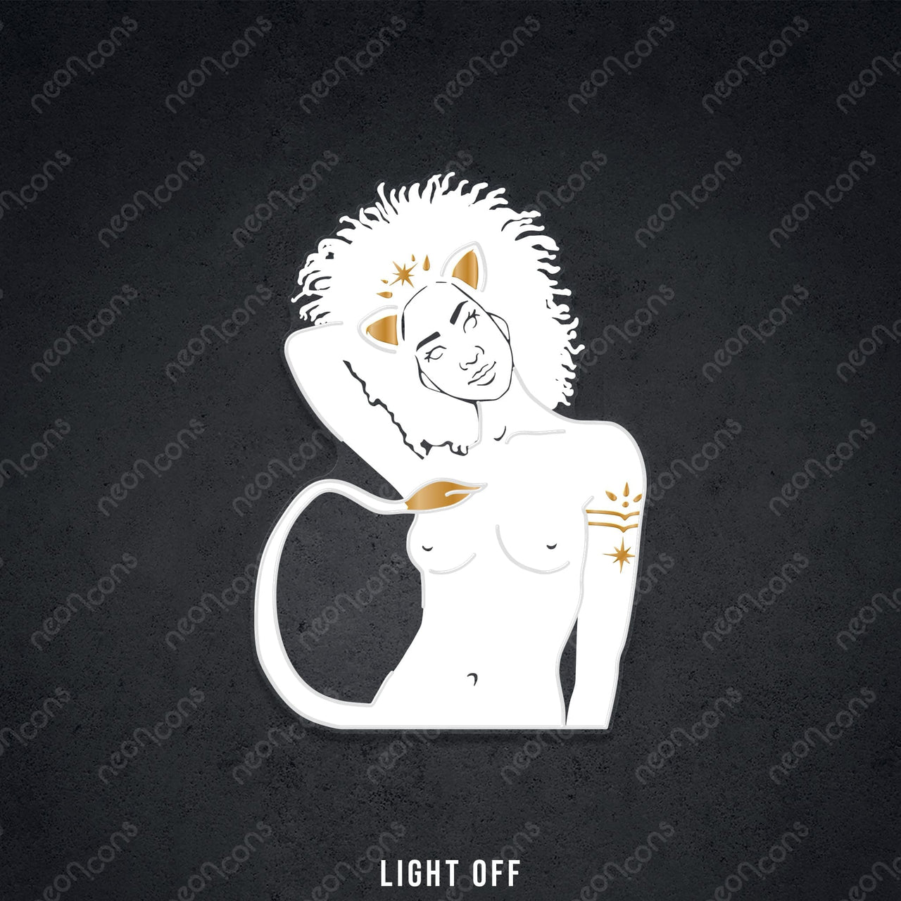 "Leo Goddess" LED Neon x Print x Reflective Acrylic by Neon Icons