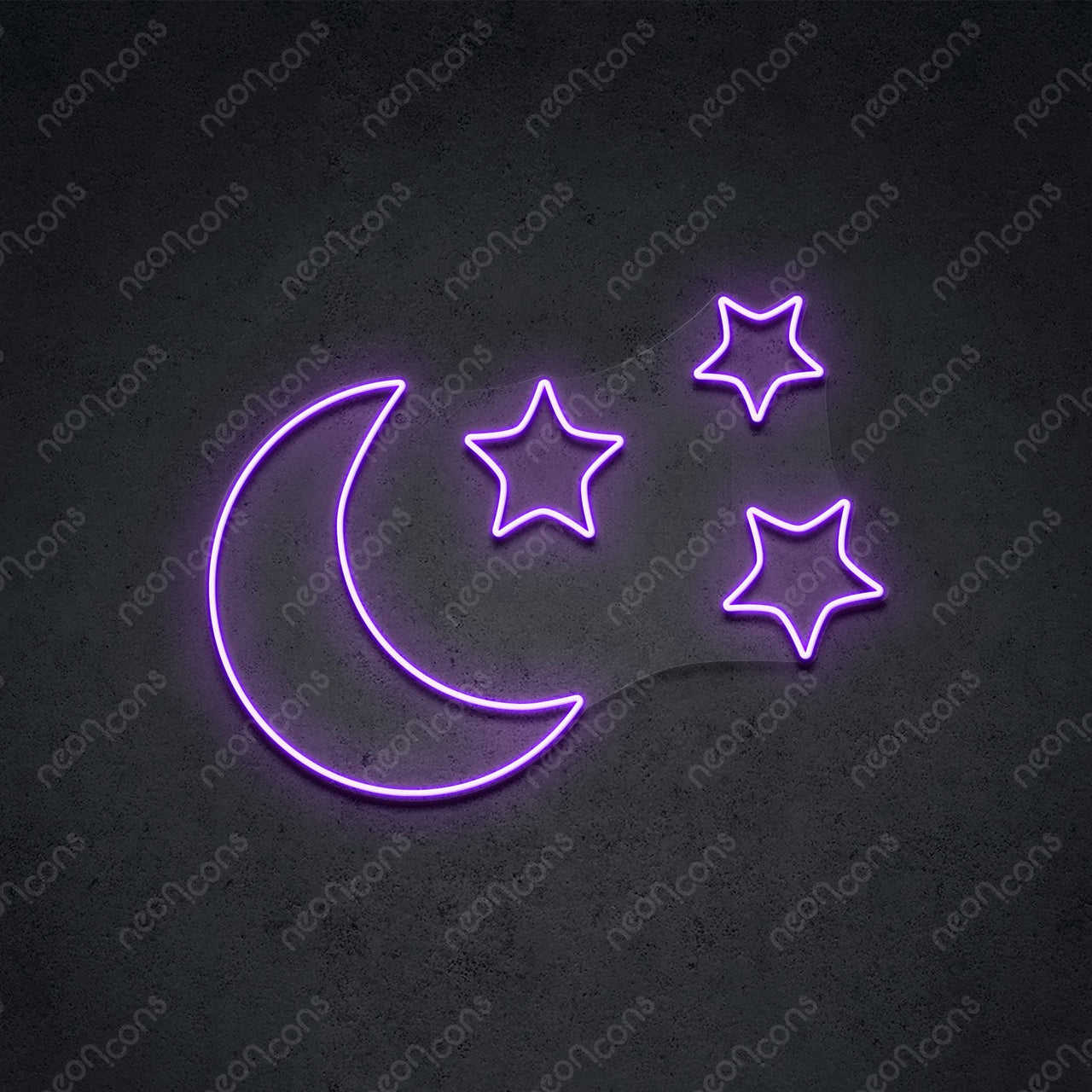 "Moongazing" LED Neon 45cm (1.5ft) / Purple / LED Neon by Neon Icons