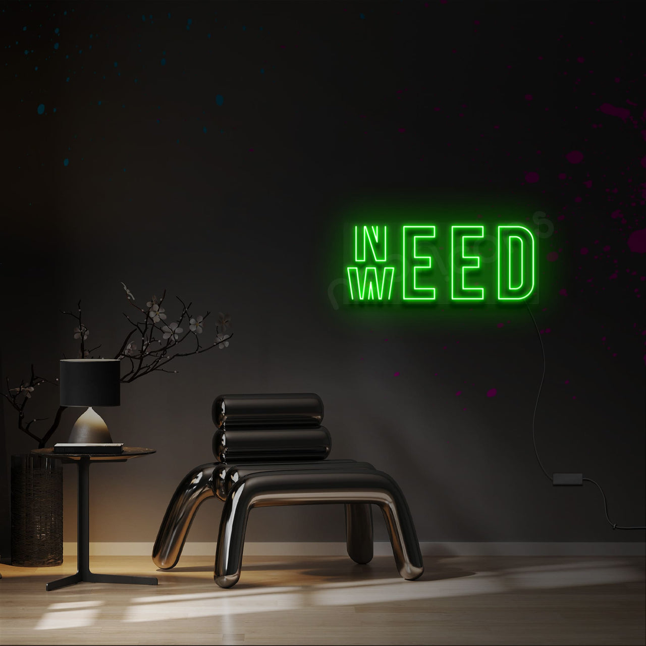 "Need Weed" Neon Sign by Neon Icons