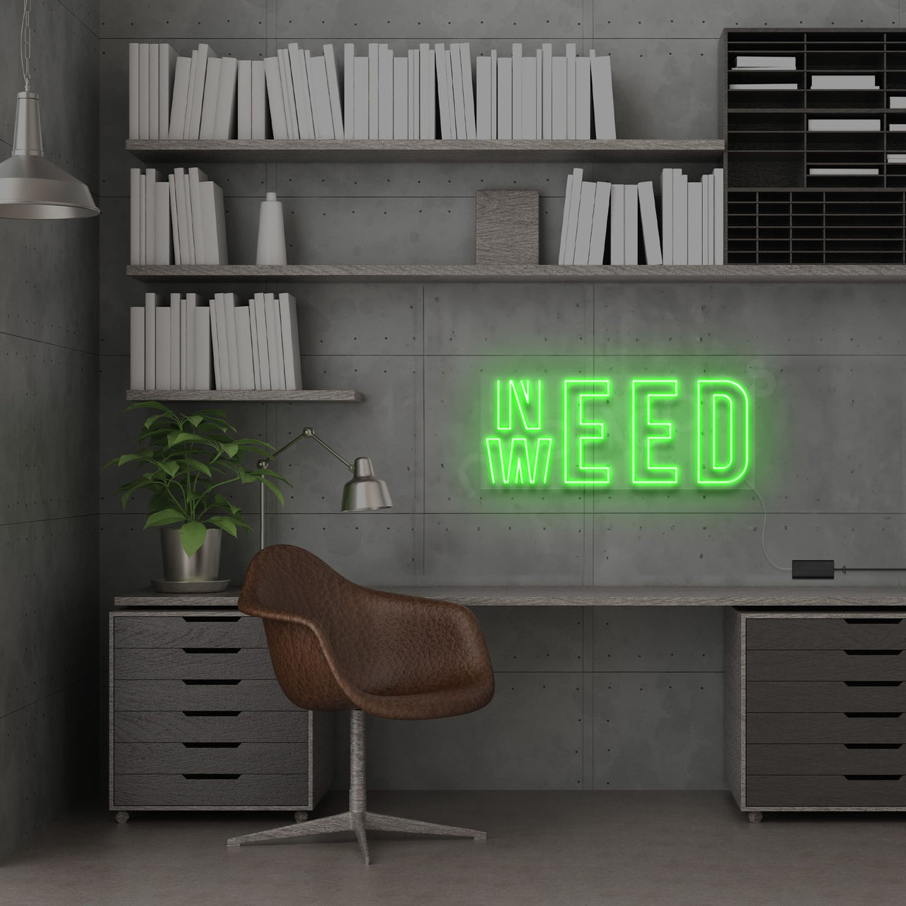 "Need Weed" Neon Sign by Neon Icons